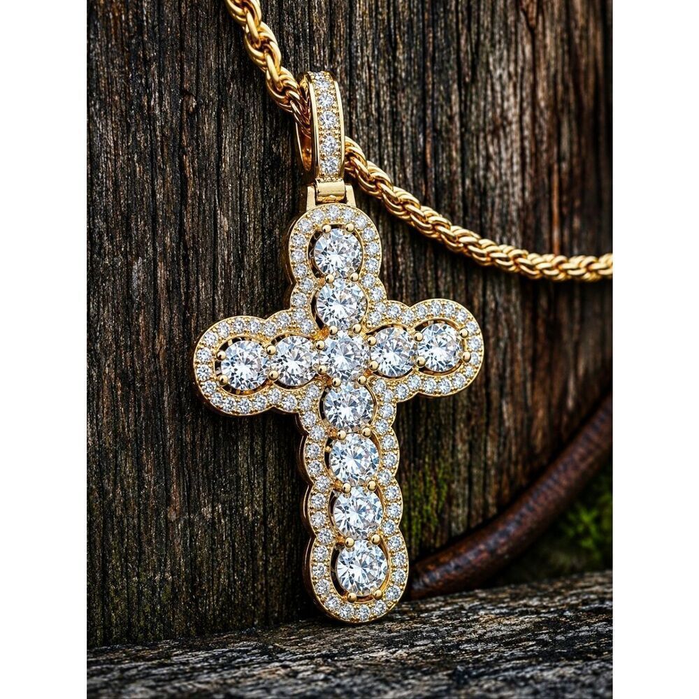 Outlined Cross Necklace 